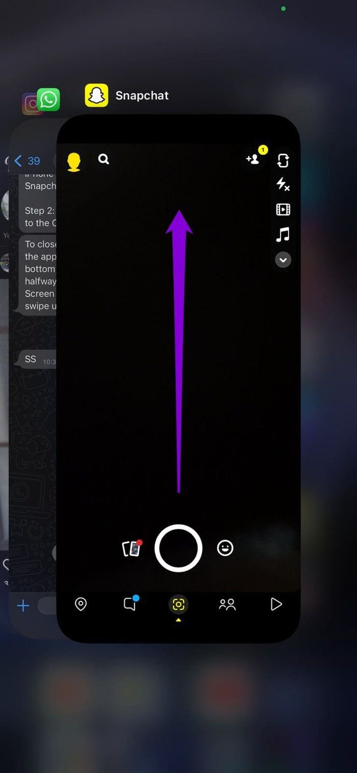 Force Stop Snapchat on i Phone