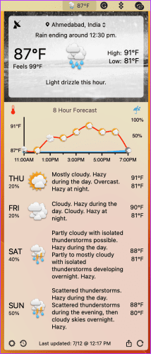 Forecast Bar Real Time Weather Radar App 