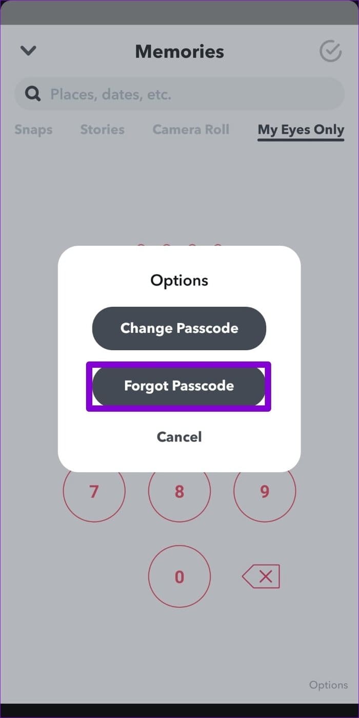 Forgot Snapchat My Eyes Only Password