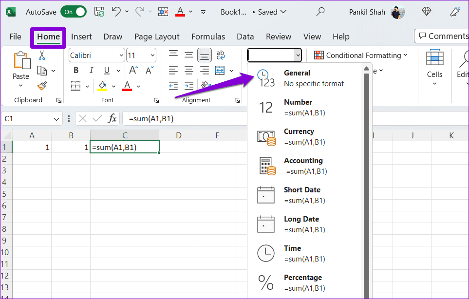Format Cell in Excel
