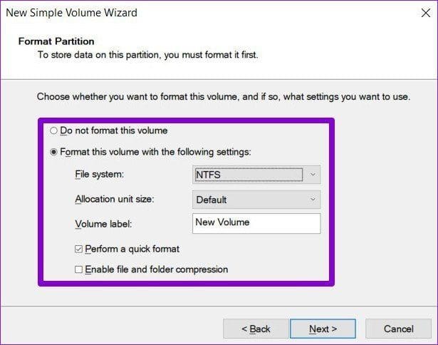 Format Partition