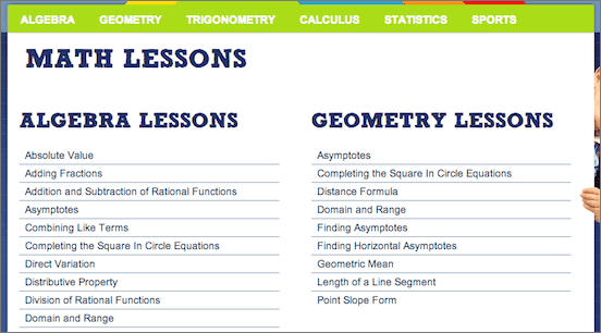 Free Math Help Lessons