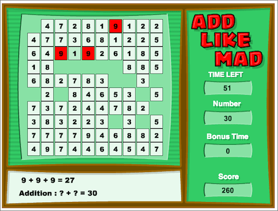 Free Math Help Game