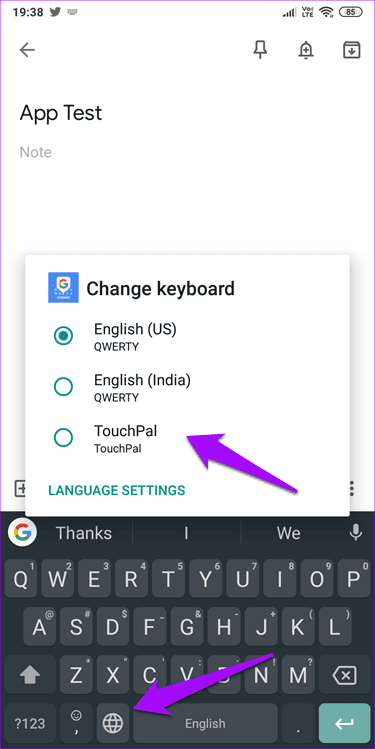 Gboard Vs  Touch Pal 8