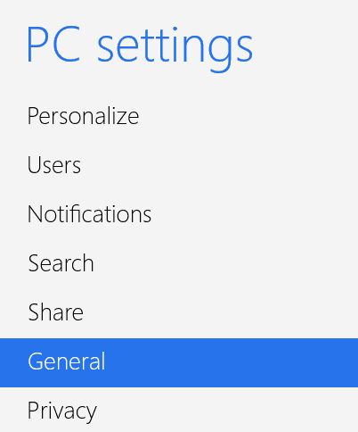 General Pc Settings