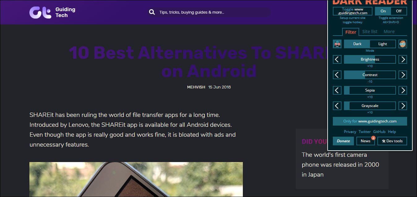 Get A Dark Theme On Chrome 5
