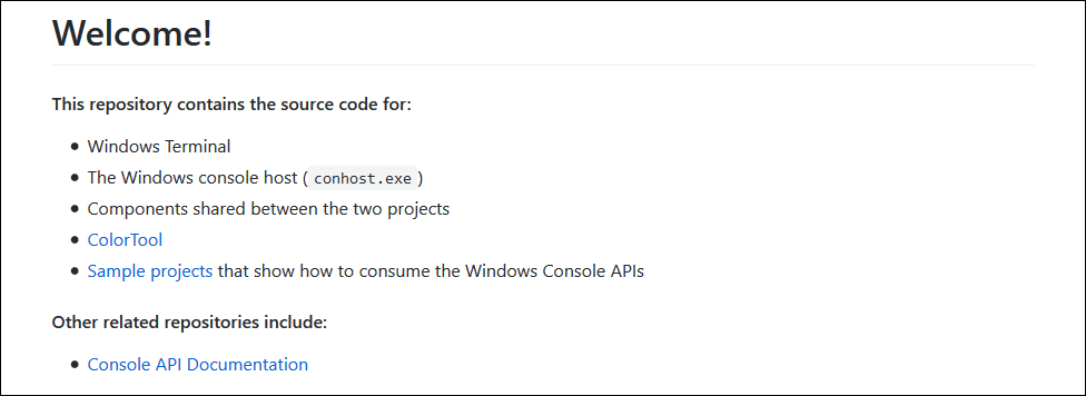 Git Hub Repo Windows Terminal