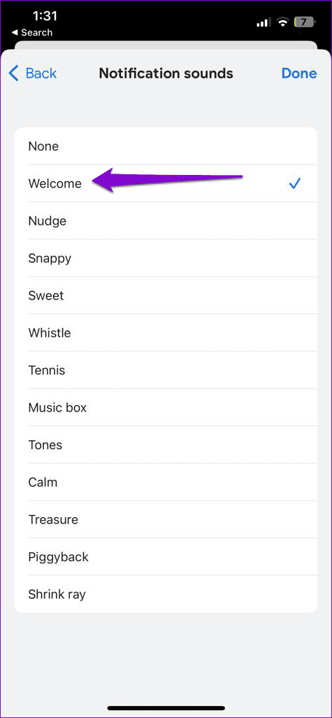 Gmail App Notification Sound on iPhone