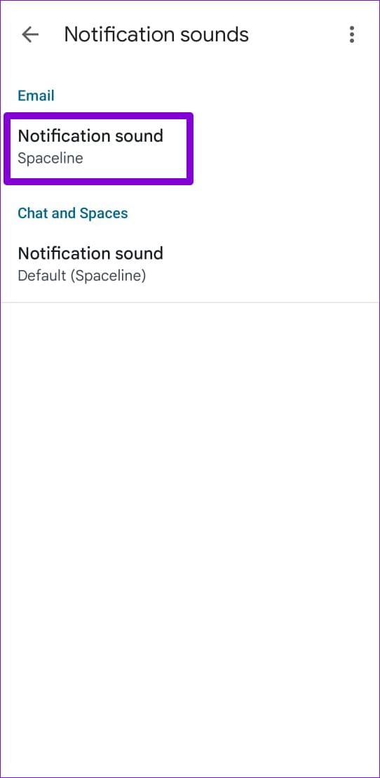 Gmail Email Notification Settings on Android