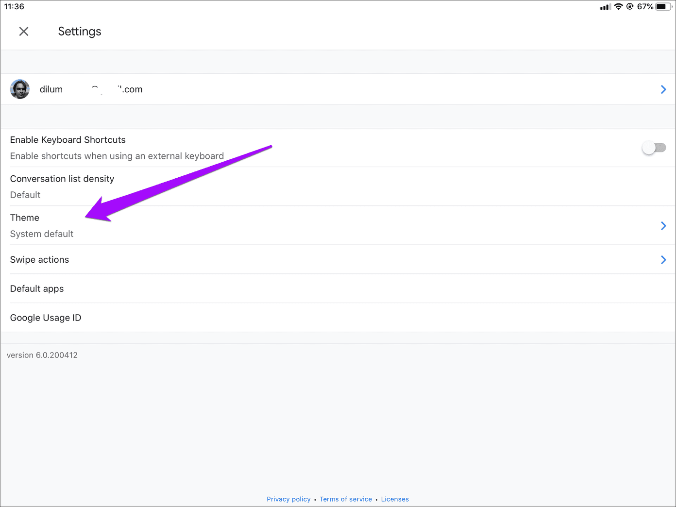 Gmail Enable Dark Mode Iphone Ipad 6