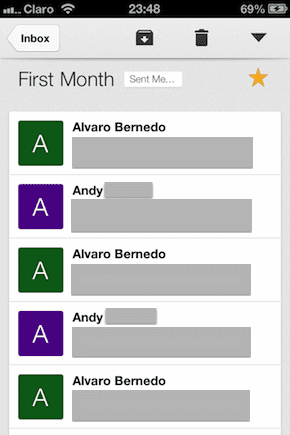 Gmail Threaded Messages