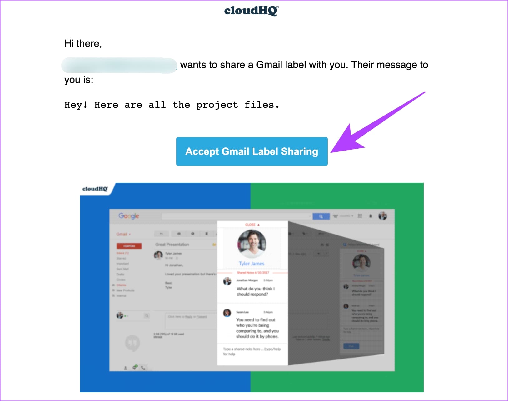 accept label sharing