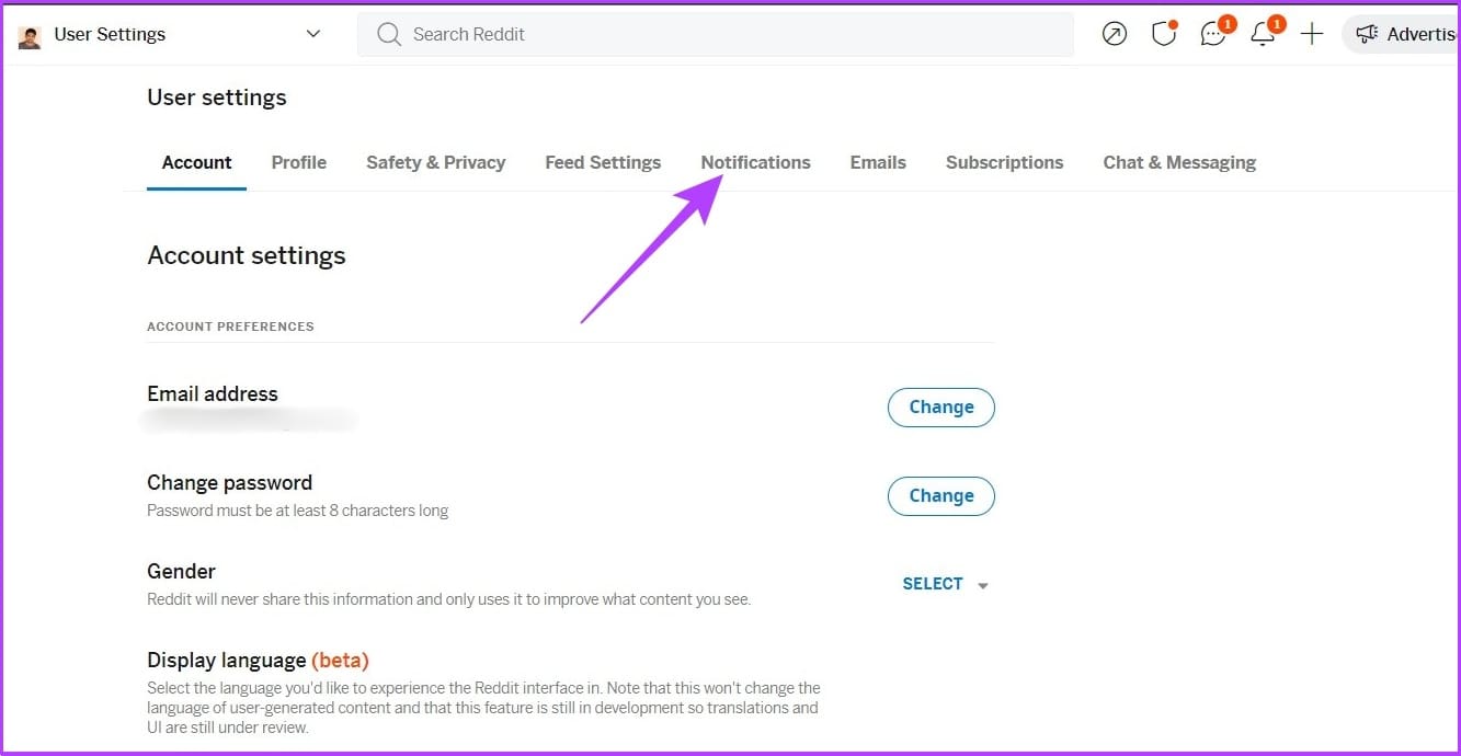 Go to Notifications from the top menu bar