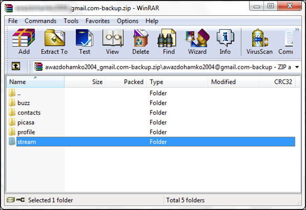 Googel Takeout Archive Backup
