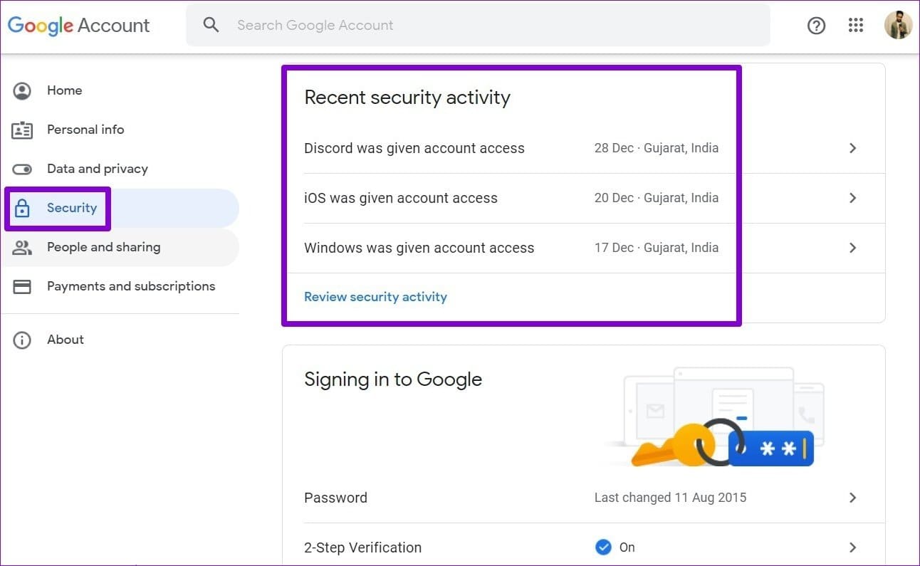 Google Account Security