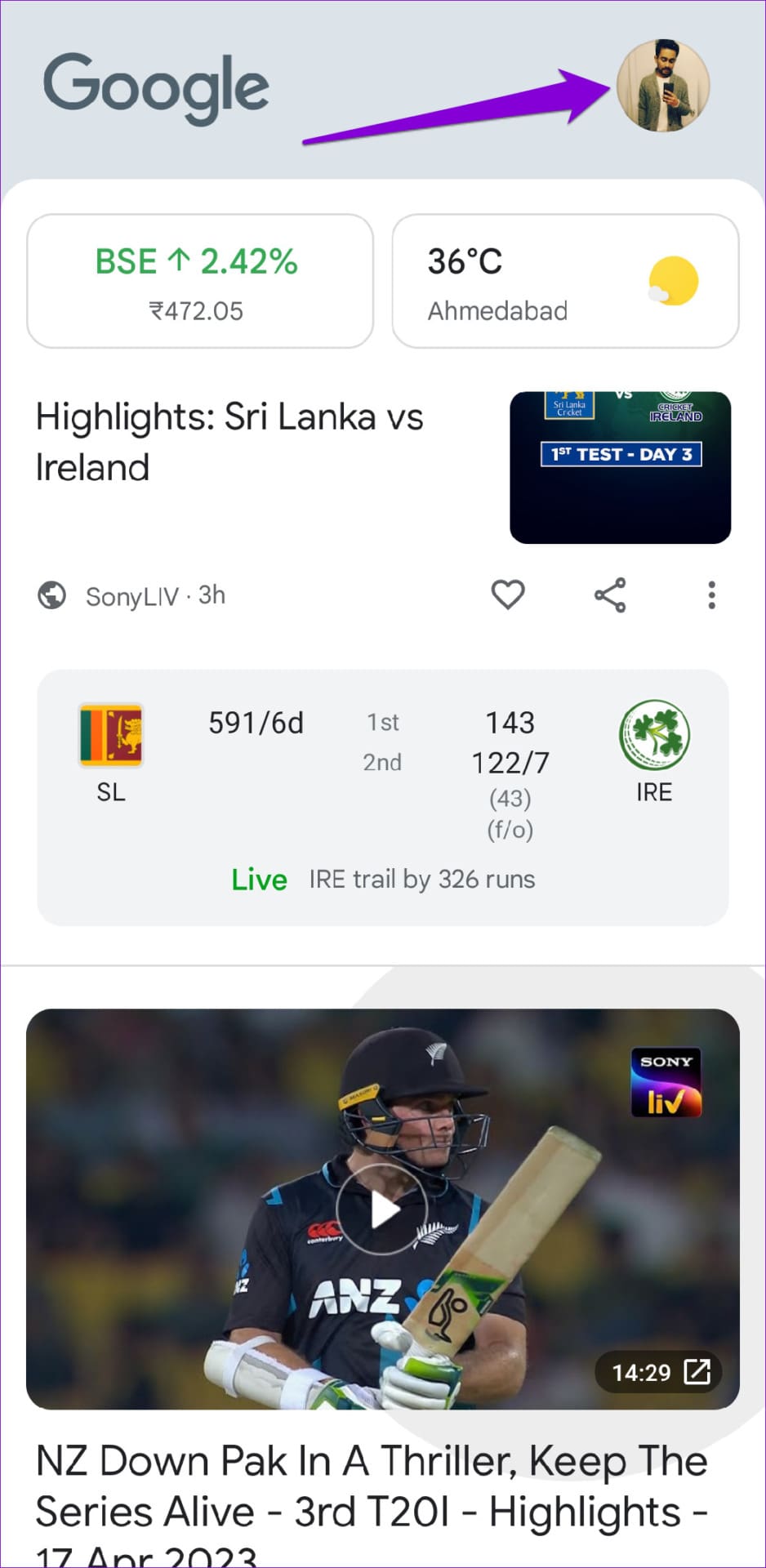 Google App on Android