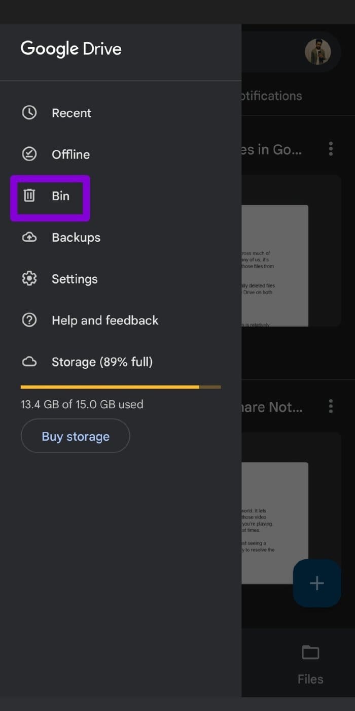 Google Drive Bin