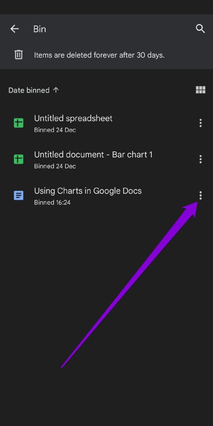 Google Drive File Options