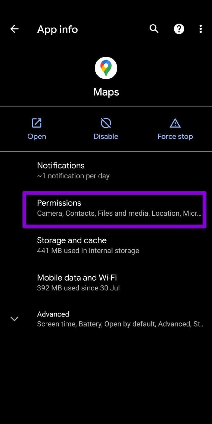 Google Maps Permissions