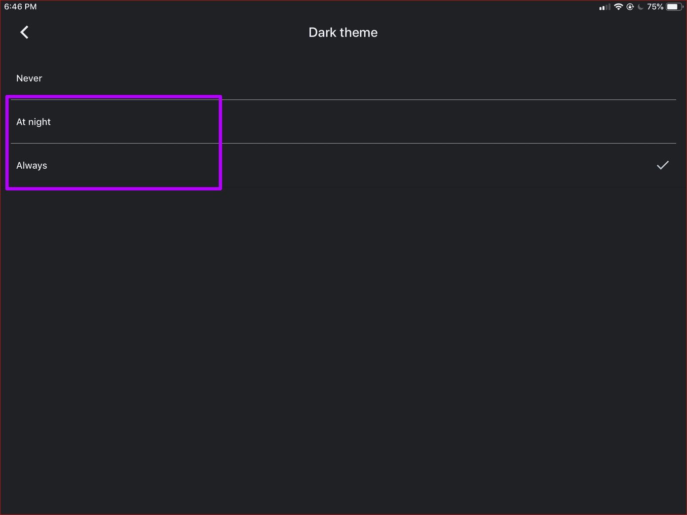 Google News Enable Dark Mode Tips 4