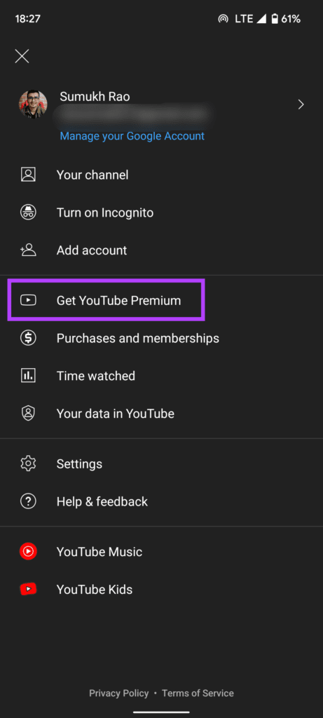 Get YouTube Premium