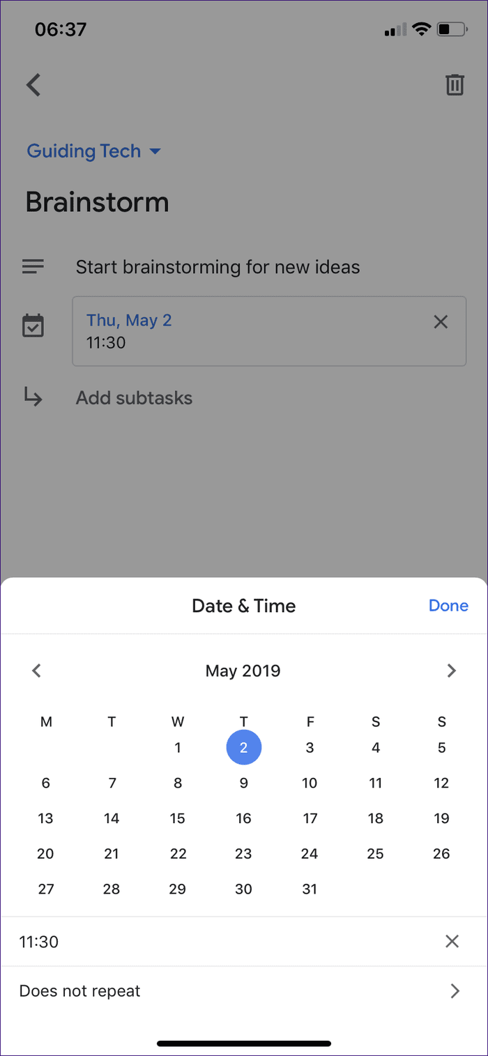 Google Tasks Vs Apple Reminders Comparison 6