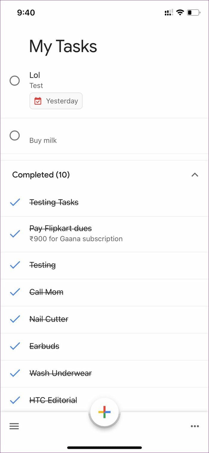 Google Tasks 1