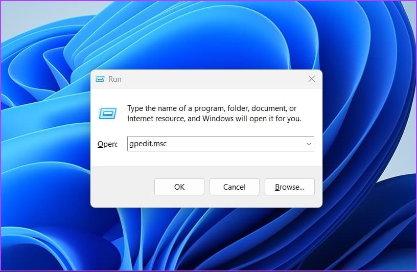 Gpedit.msc command in Run tool
