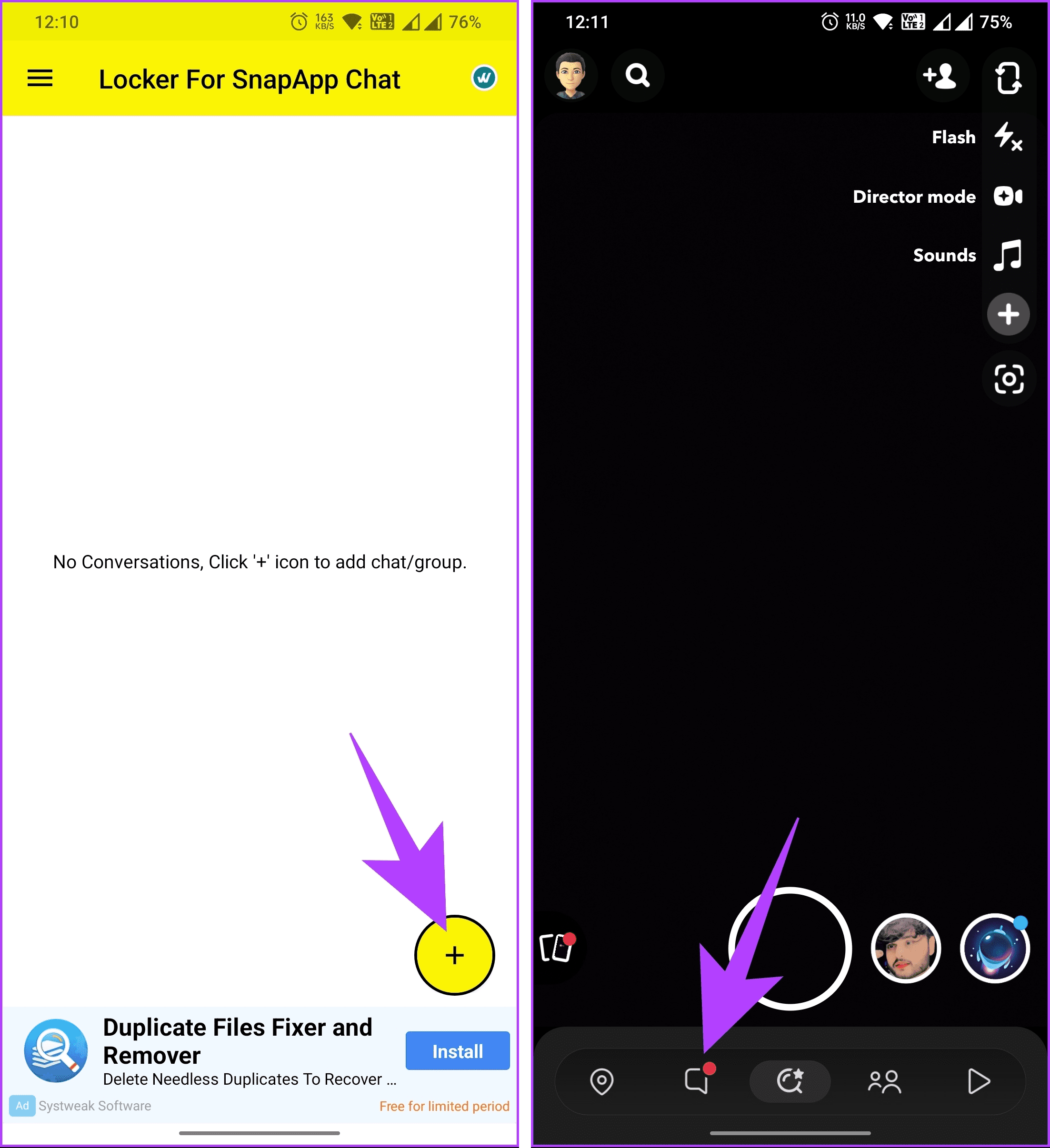 navigate to the Chats section