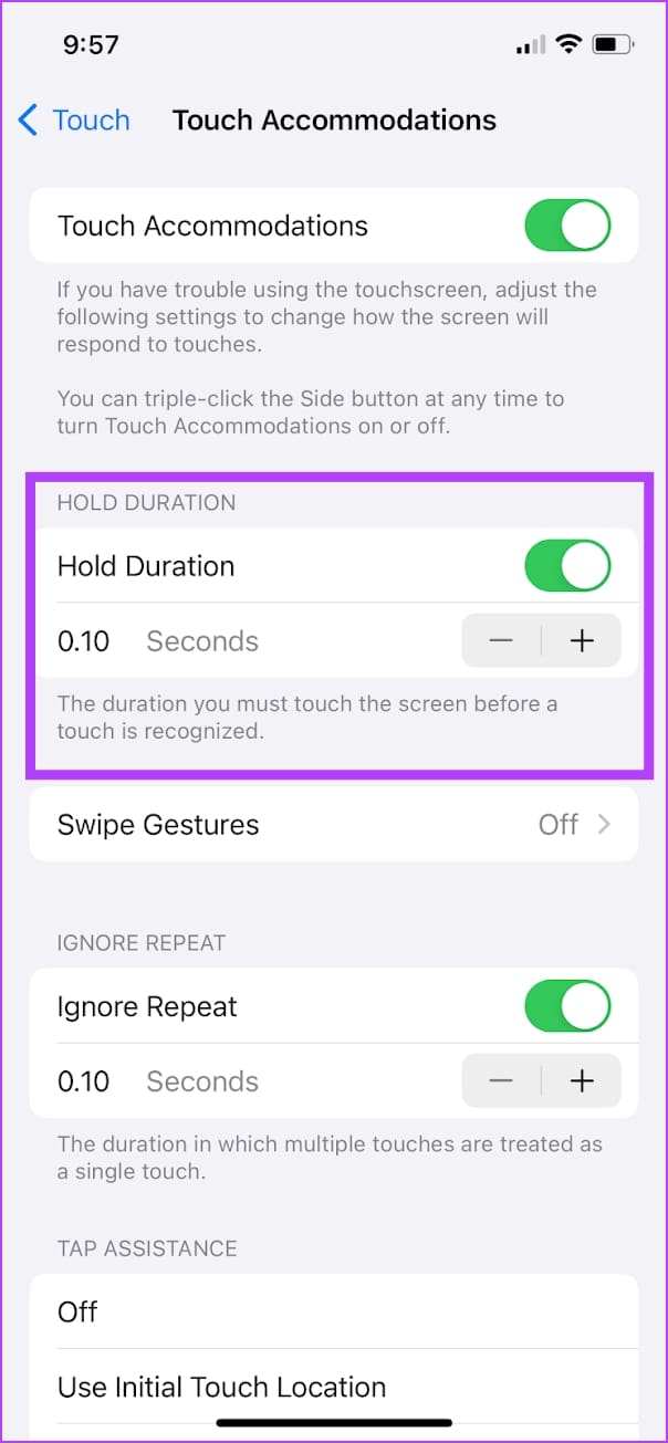 Hold Duration