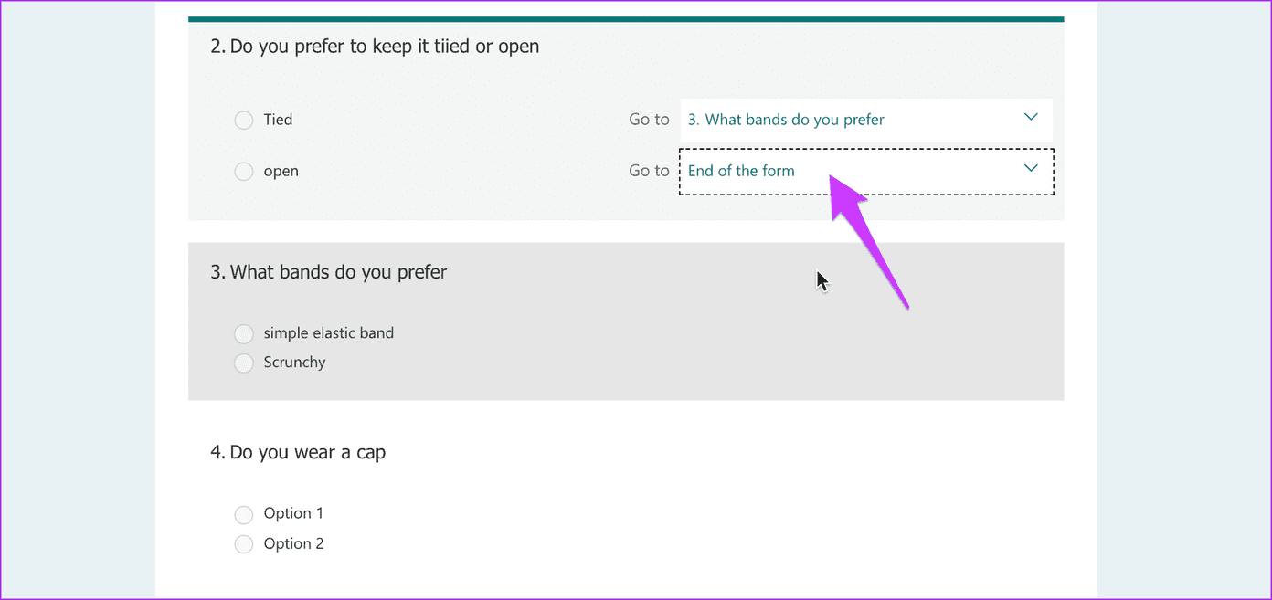 How to Add Branching in Microsoft Forms individually4