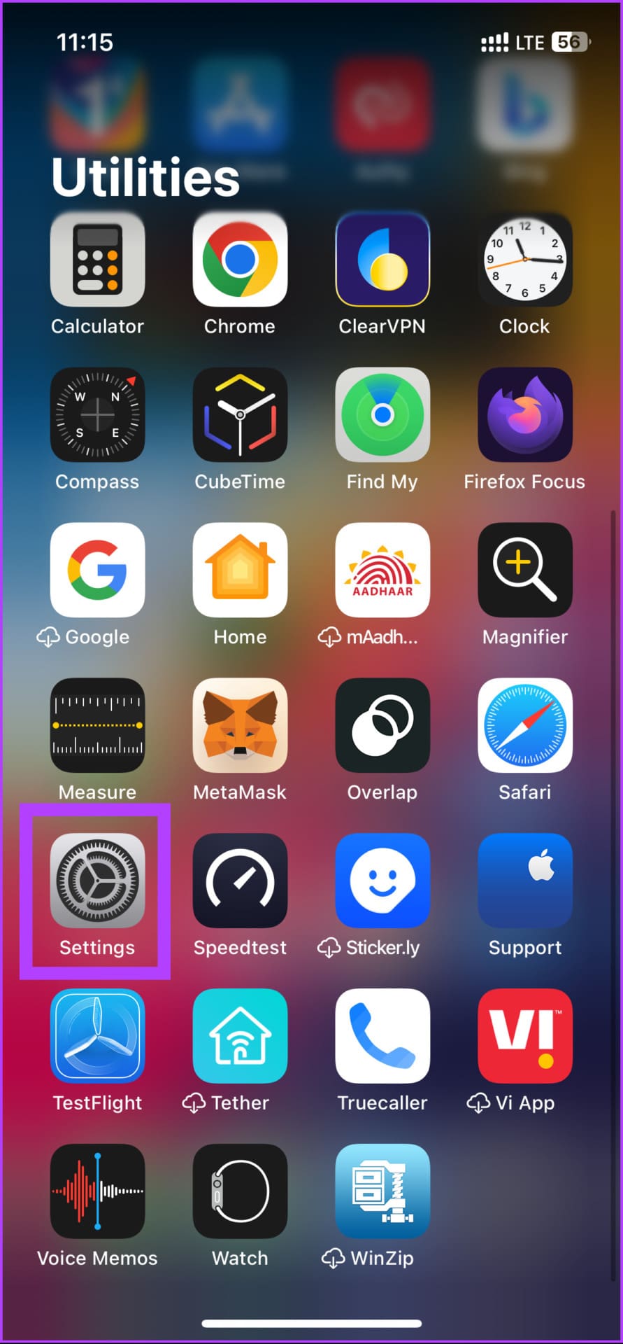 Open Settings on your iPhone