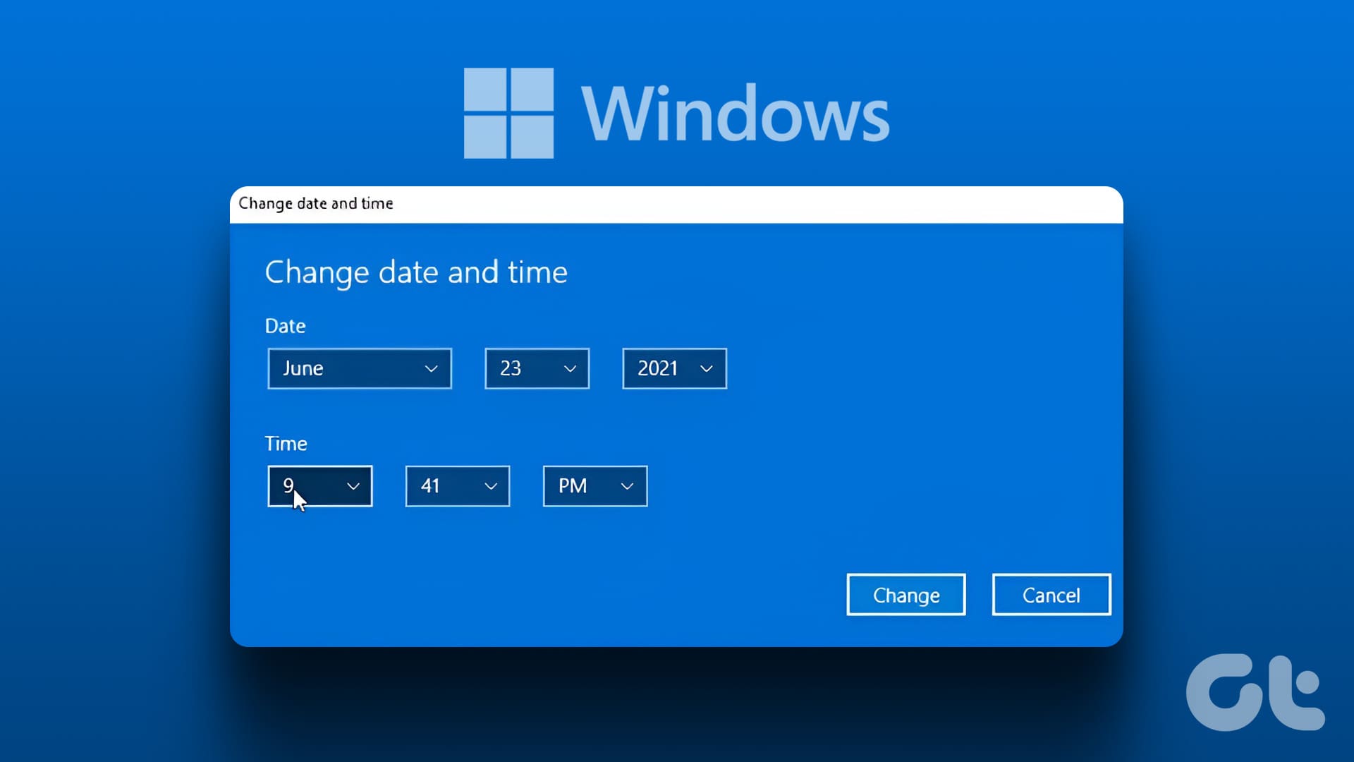 How to Change Date and Time on Windows