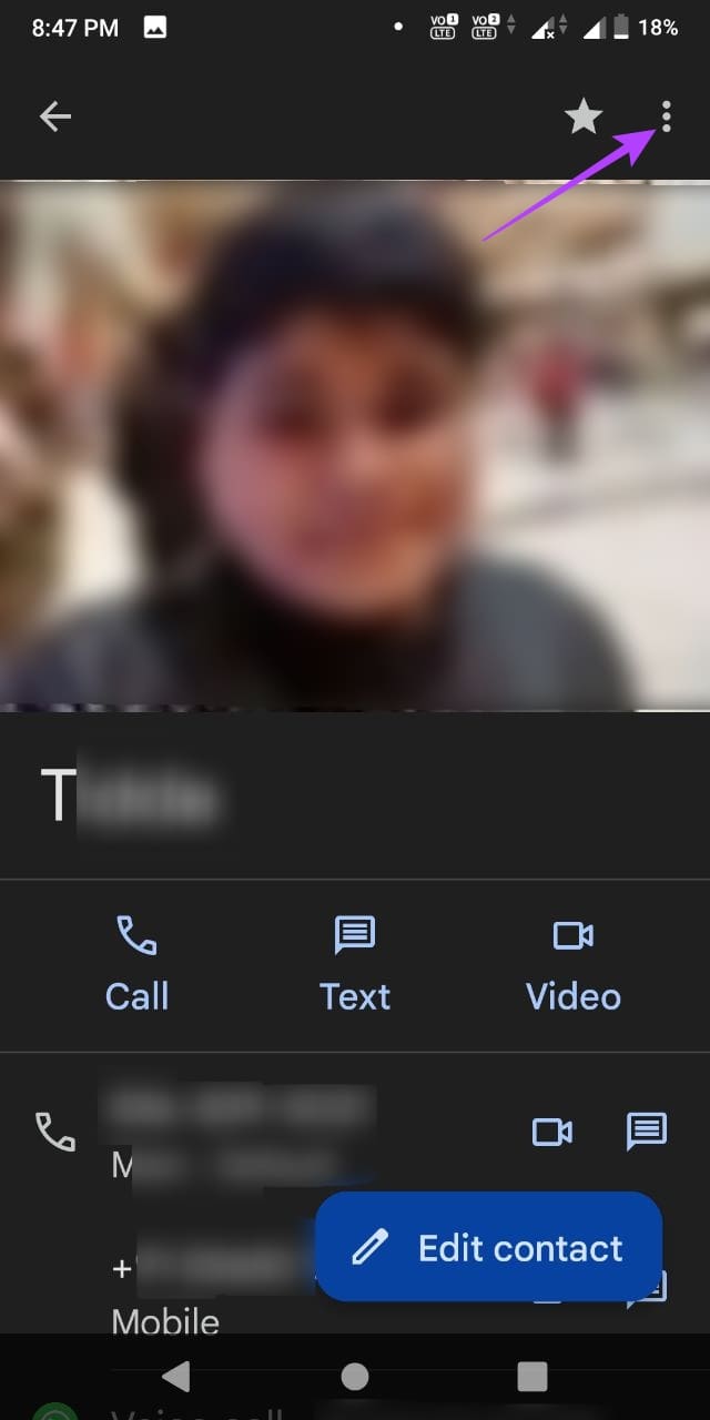 Tap on the three-dot icon