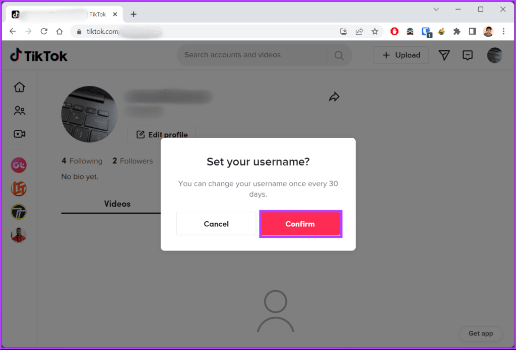 select Confirm