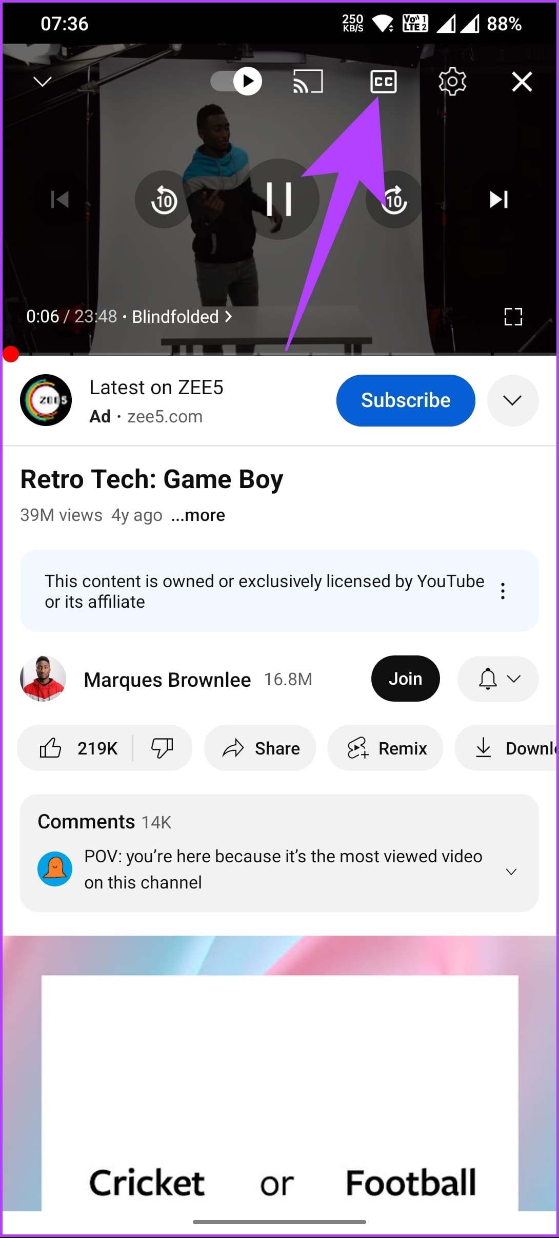 Tap on it to enable it