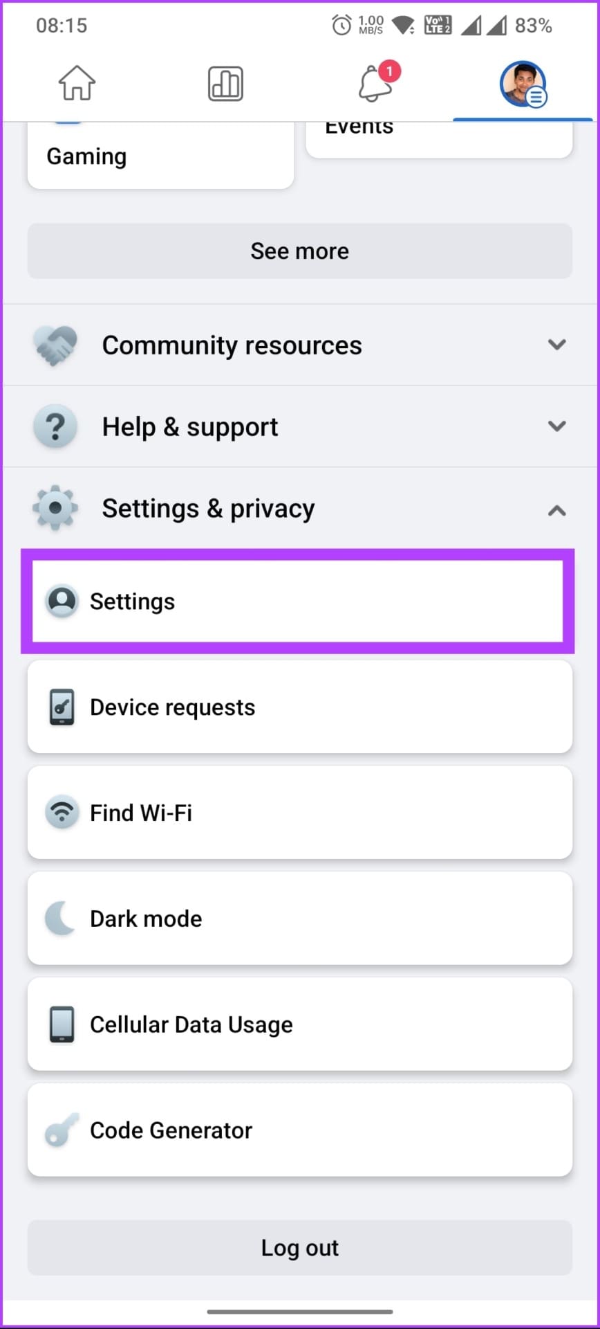 select Settings