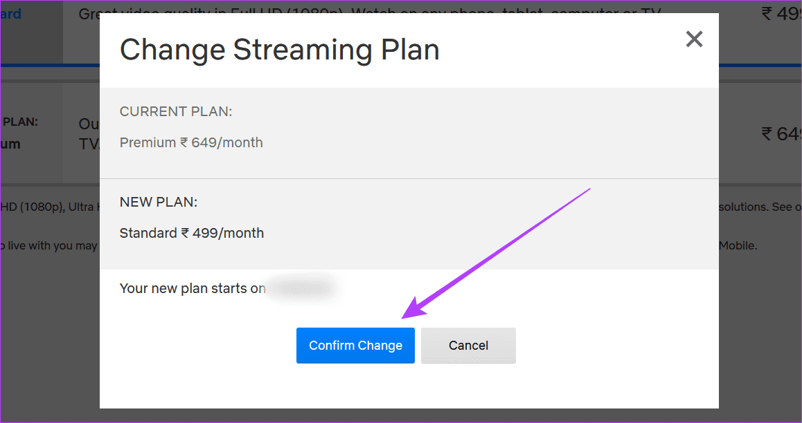 Click on Confirm Change