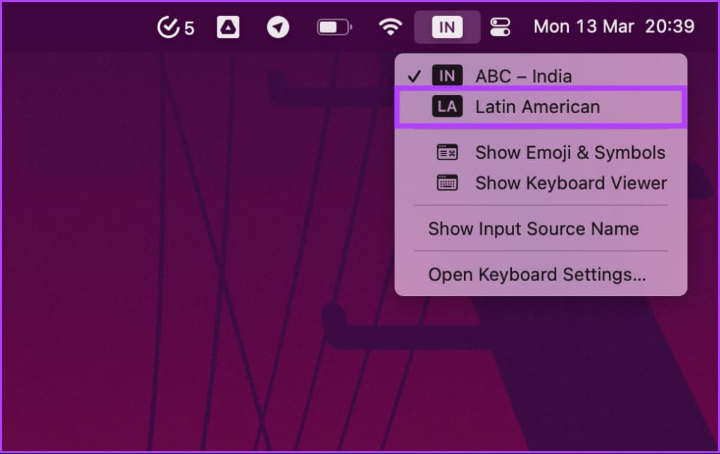select the language you need to type in