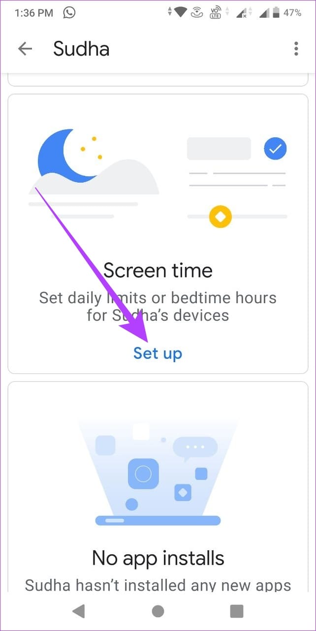 Tap on Screen time