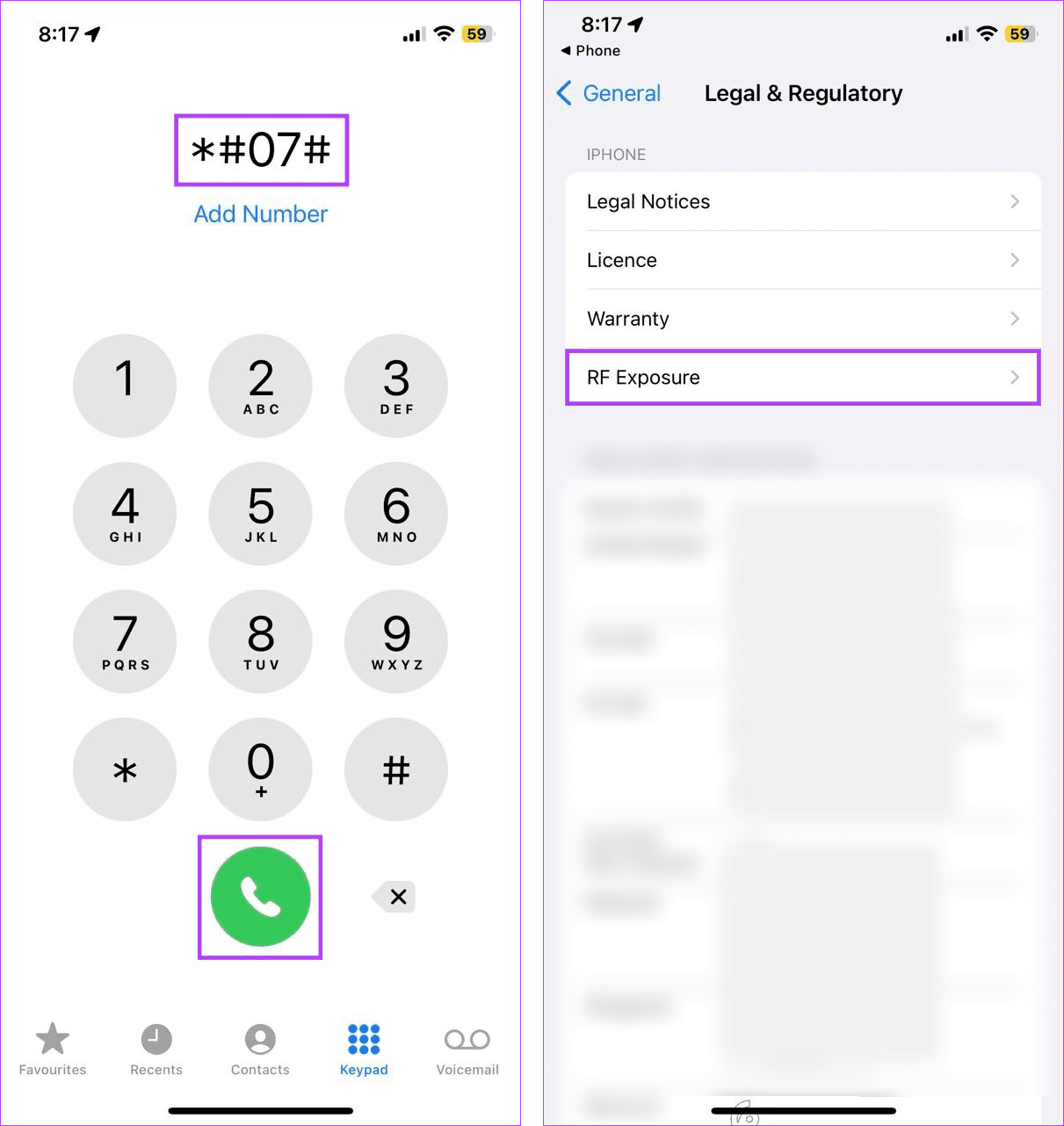 Dial the USSD code for SAR value