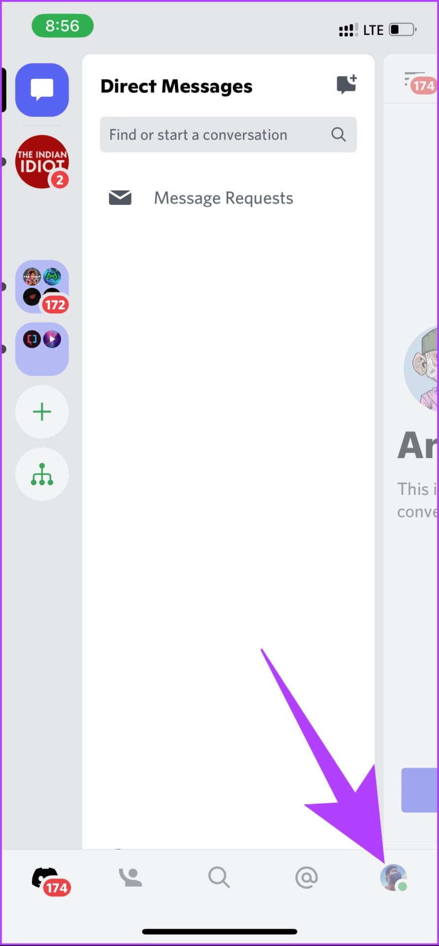 click on your profile icon