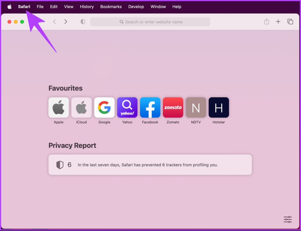 click on Safari.