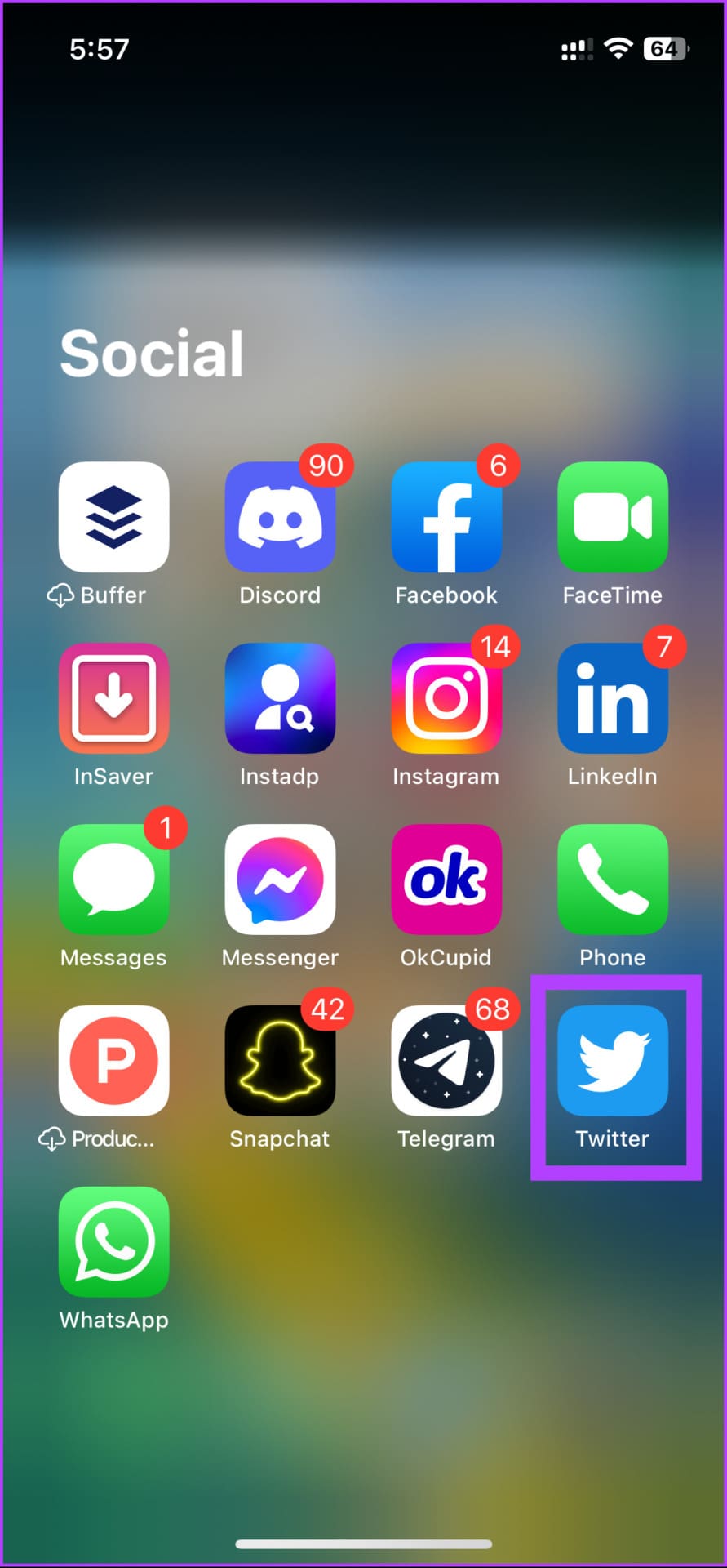 Launch the Twitter app on your iPhone