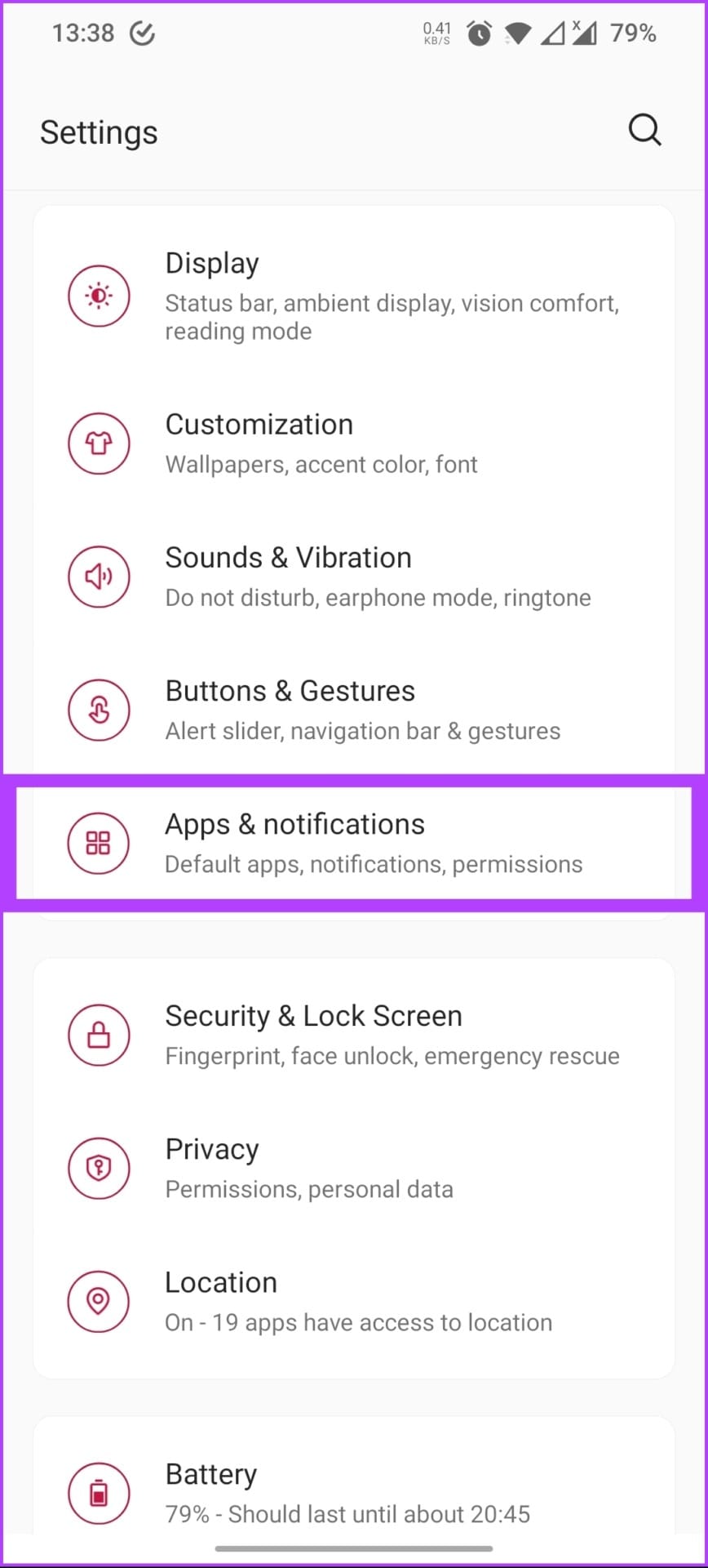 tap on Apps & notifications