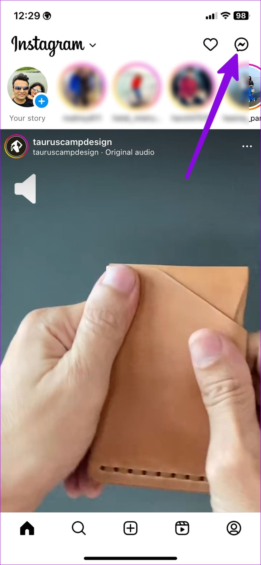 Head to Instagram conversations