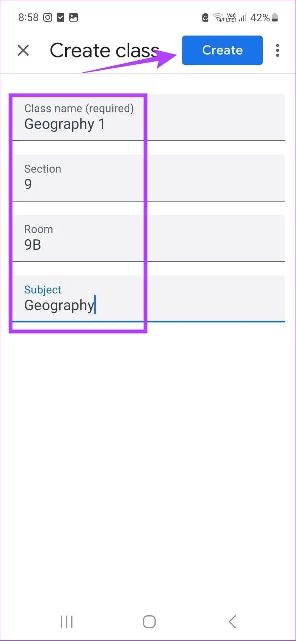 Add the details & click on Create