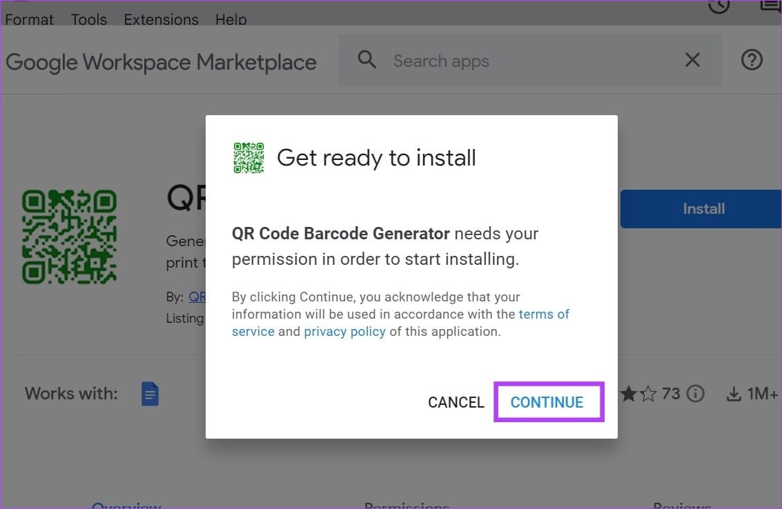 Click on Continue