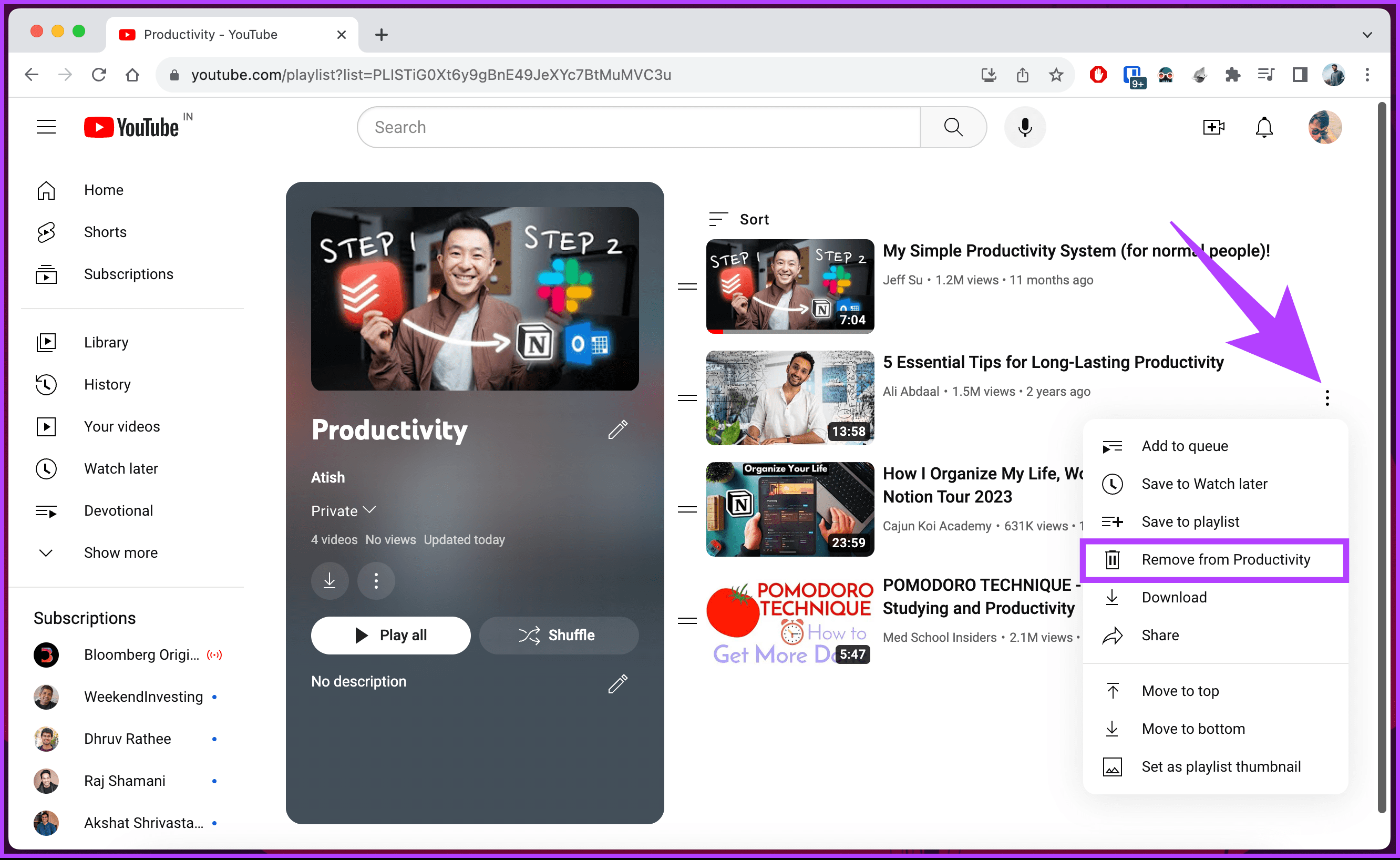 select 'Remove from '