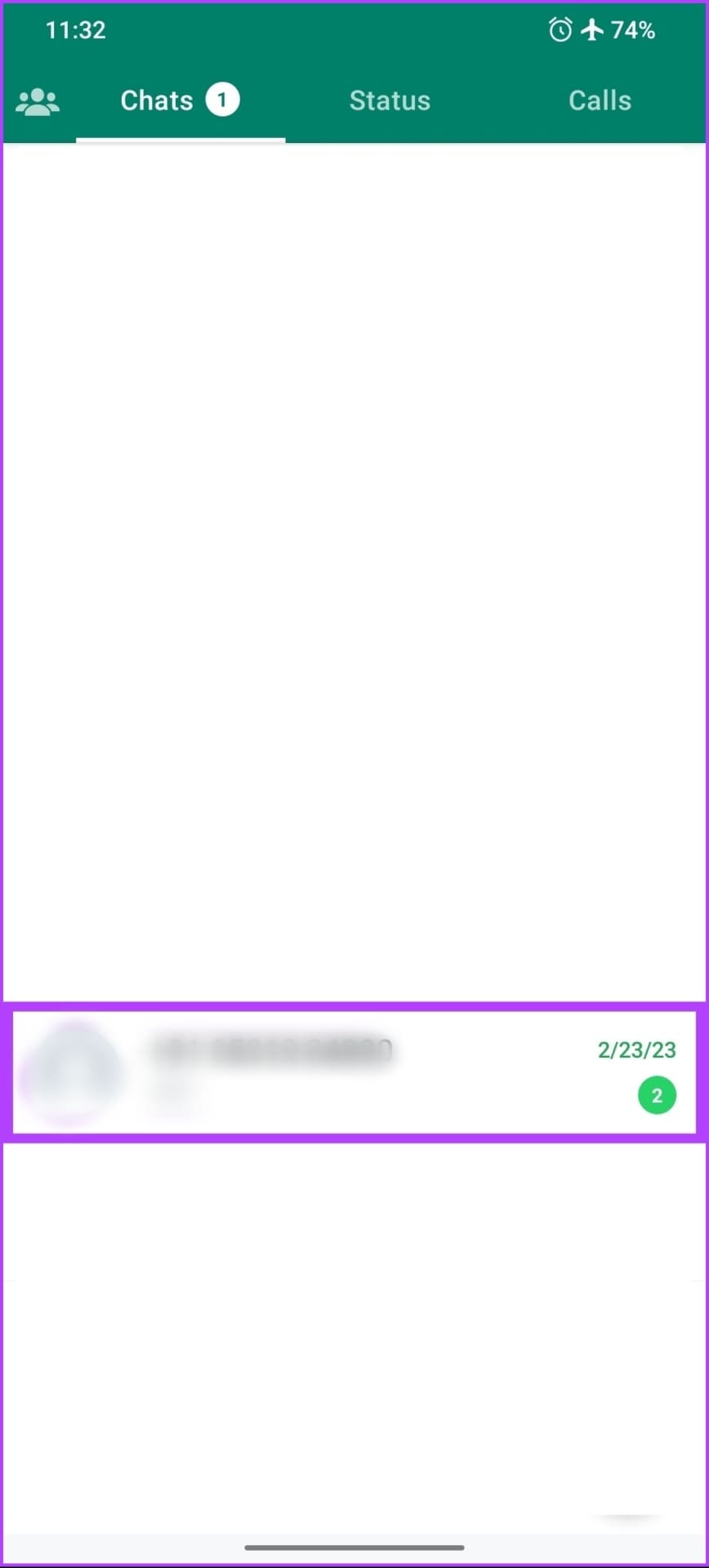 tap open the message